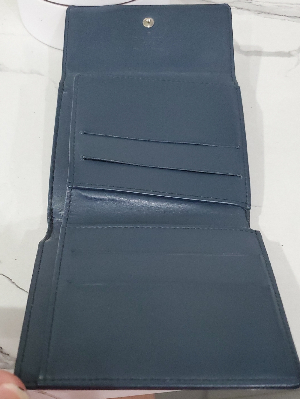 🇨🇵Louis Vuitton Charcoal Gray Matte Monogram Vernis Elise Trifold Wallet - Picture 8 of 16
